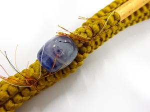 未使用品　トンボ玉帯留め・翠嵐工房　正絹手組帯締めセット